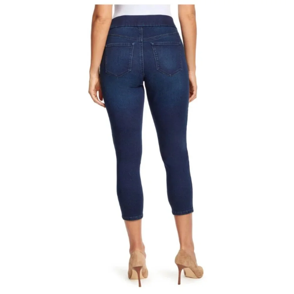 Nine West Jeans High Waist Pull On Crop Jeans 14 - Picture 2 of 10